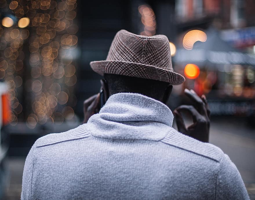 man talking on cellphone