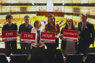 zero-hours contracts protest