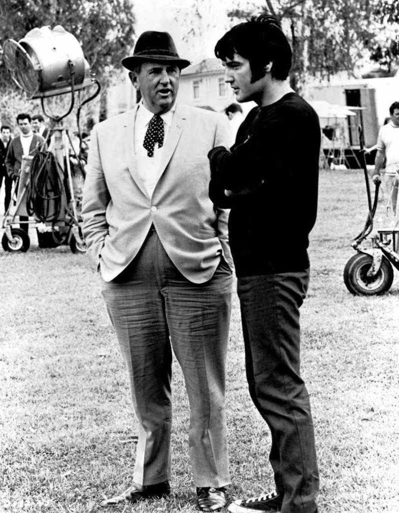 Elvis Presley with Colonel Parker in 1969, one year after If I Can Dream.