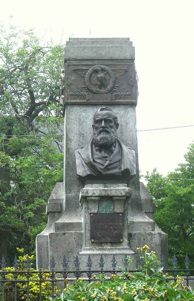 Monument of Antonio Meucci, the inventor of the telephone, New York